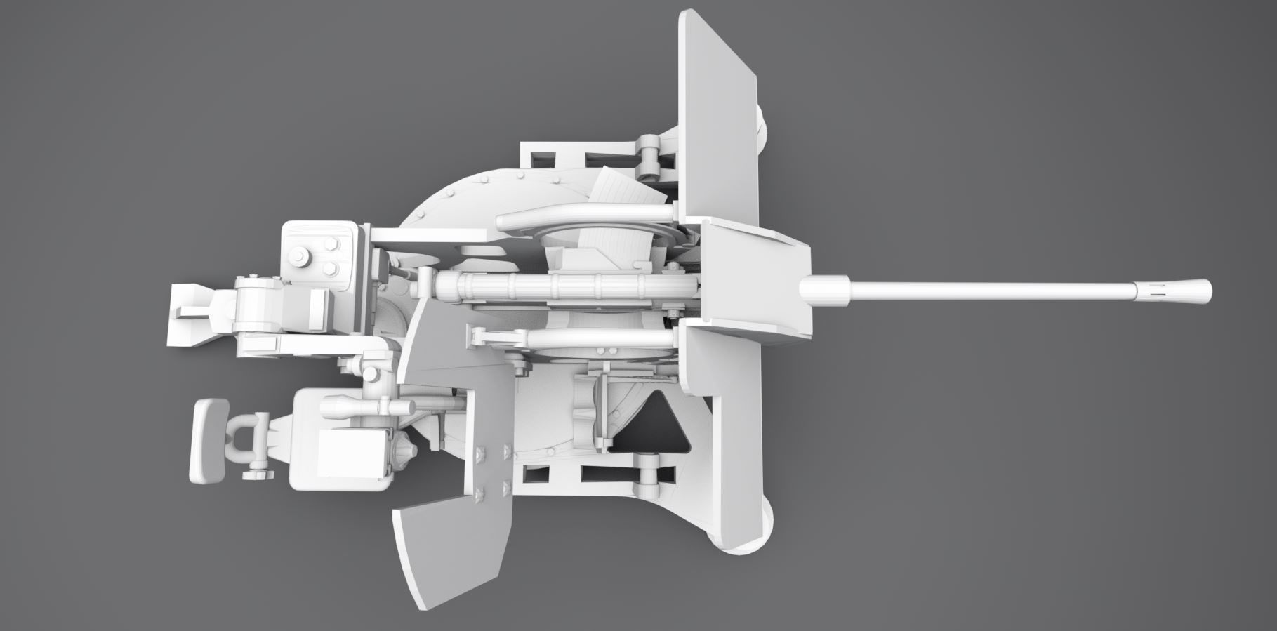 2cm Flak38 Scale model 3D print model_3