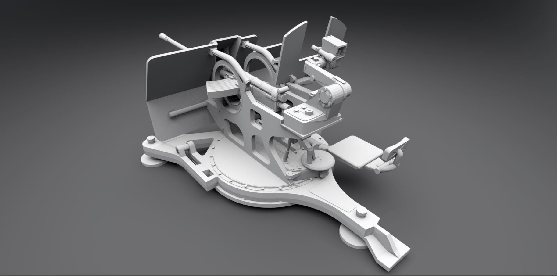 2cm Flak38 Scale model 3D print model_2