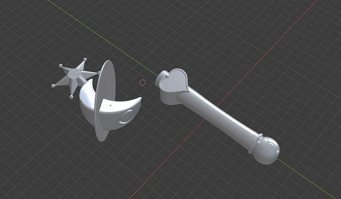 Sailor Neptunes wand 3D print model