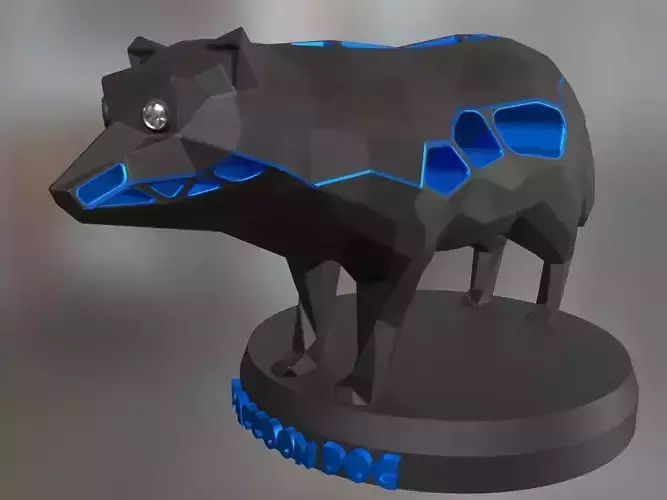 Voronoi Raccoon Dog