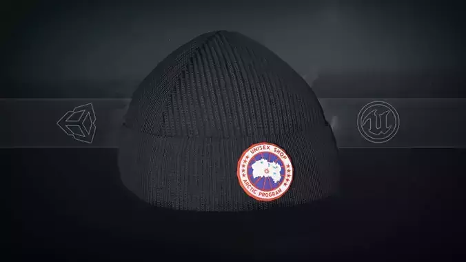 Black Arctic Disc Toque Beanie