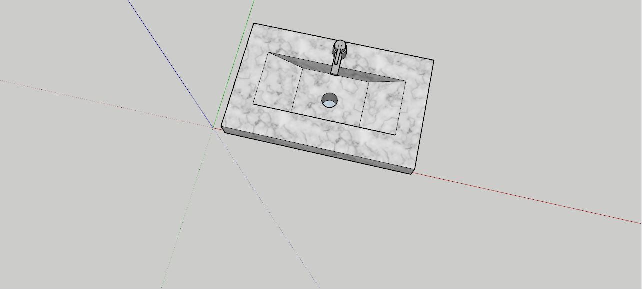 Rectangle Sink  3D model_4