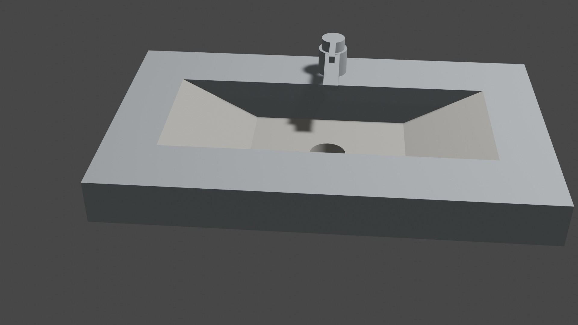 Rectangle Sink  3D model_2