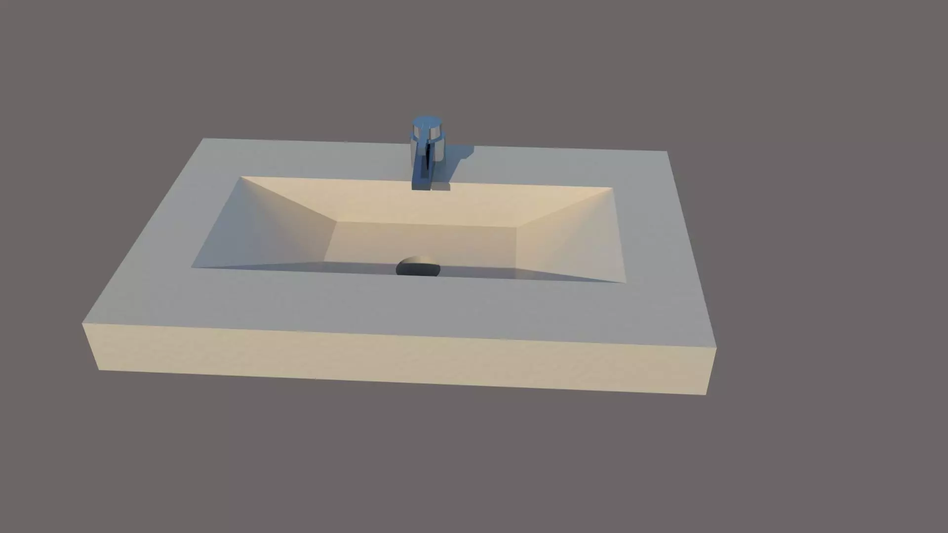 Rectangle Sink  3D model_0