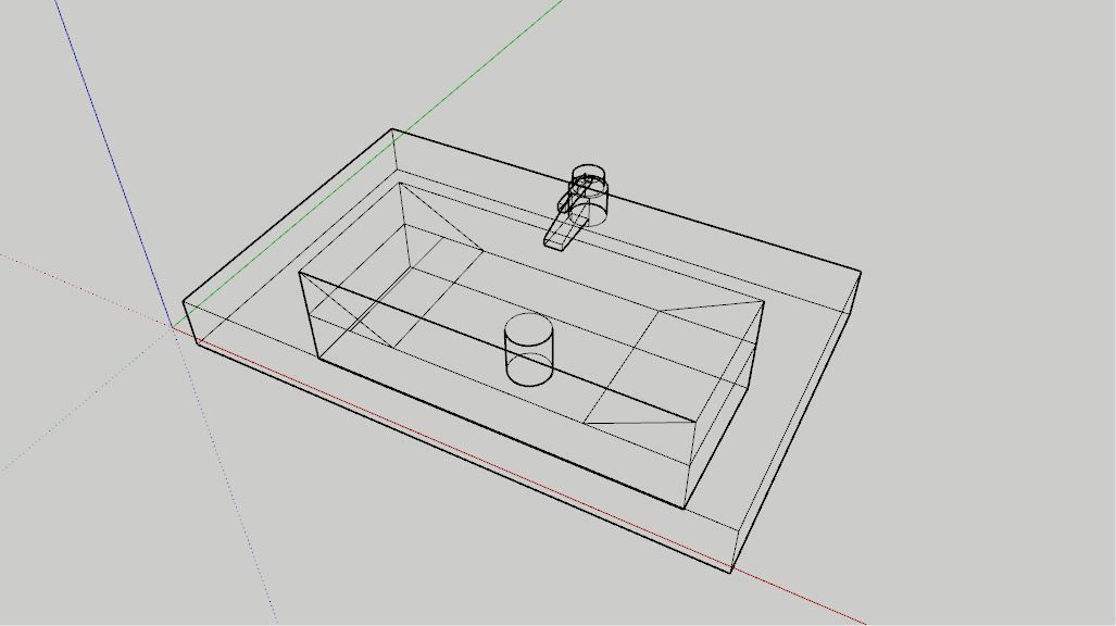 Rectangle Sink  3D model_6