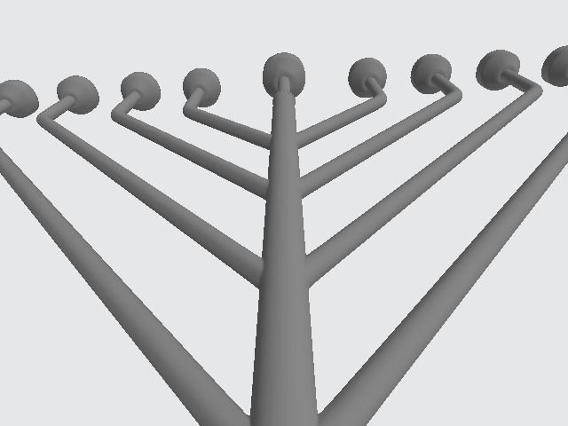 Silver Menorah 3D model_5