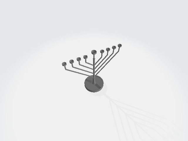 Silver Menorah 3D model_4