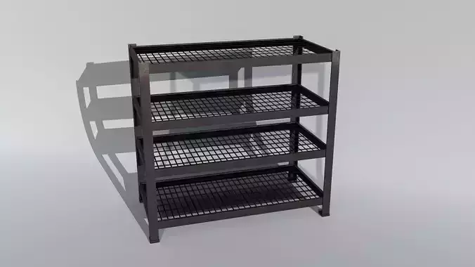 Metal Shelf PBR Game Ready