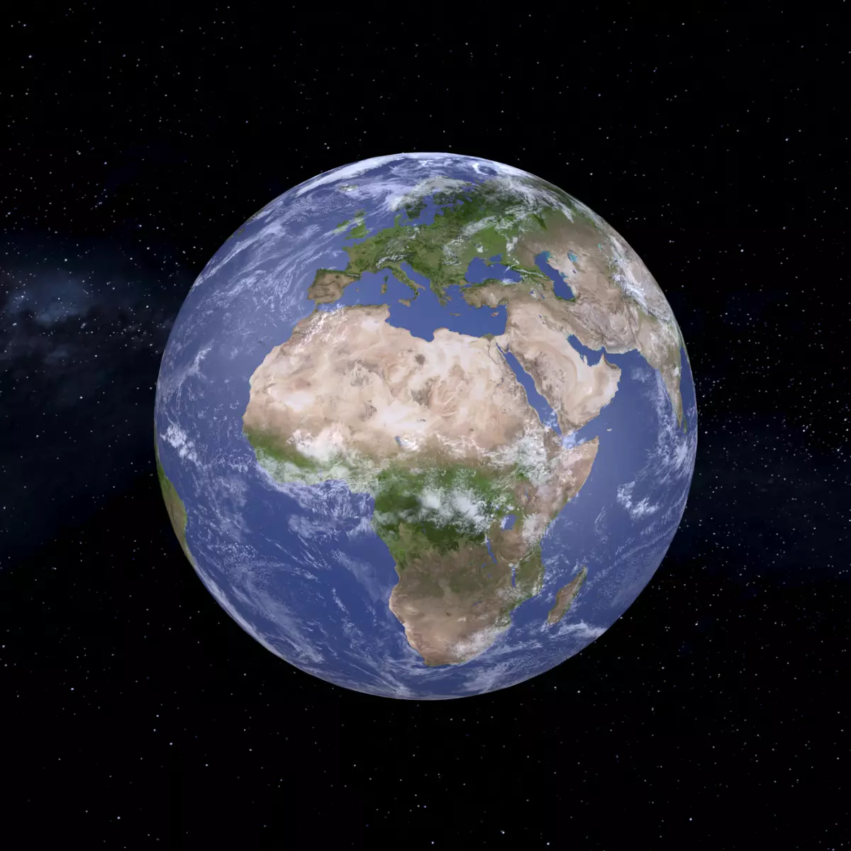 8K Earth Low-poly 3D model_0