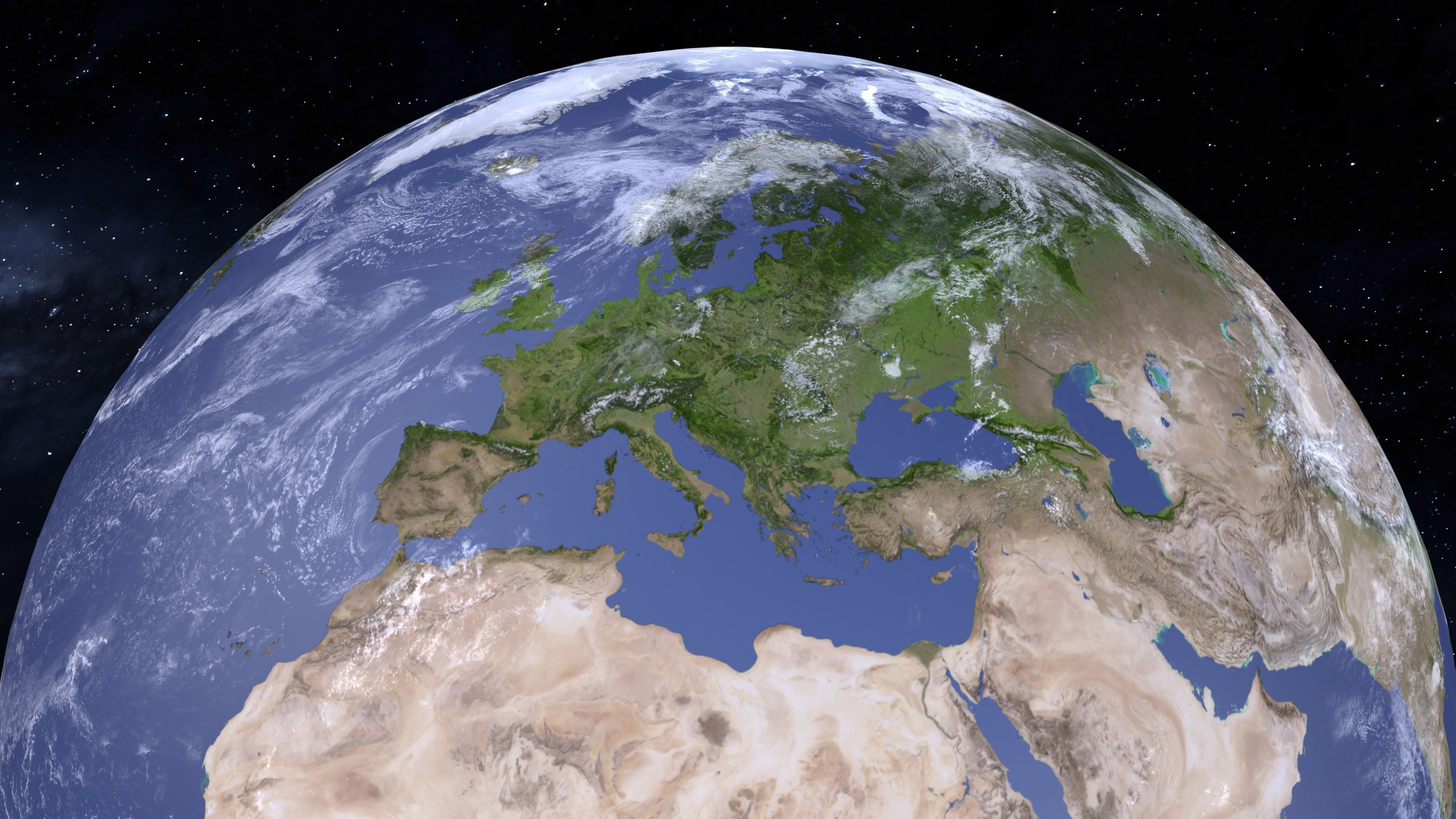 8K Earth Low-poly 3D model_7