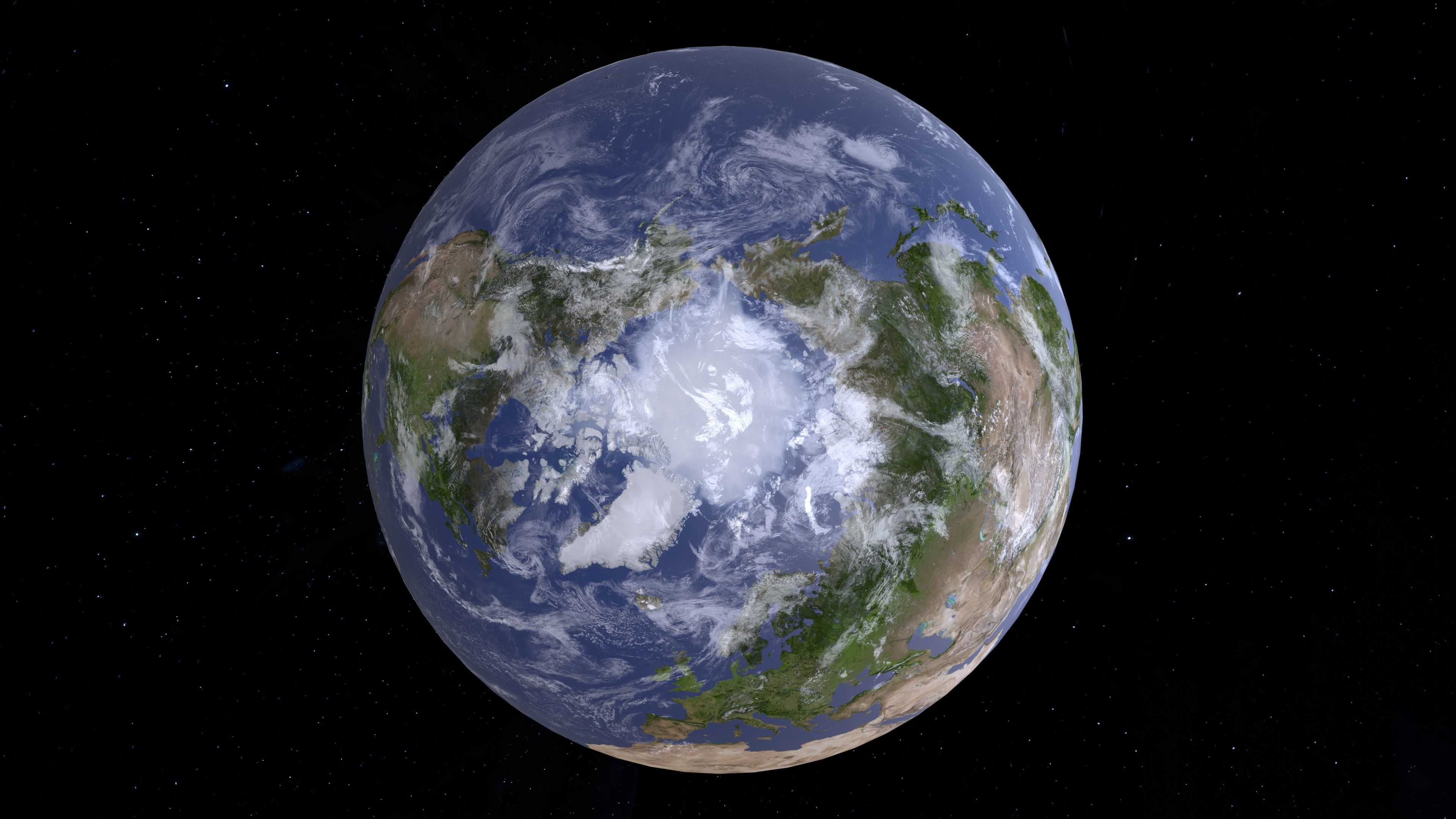 8K Earth Low-poly 3D model_6