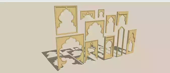ARCH 3d islamic doors and windows