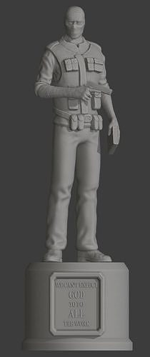 Joshua Graham Statue STL 3D print model