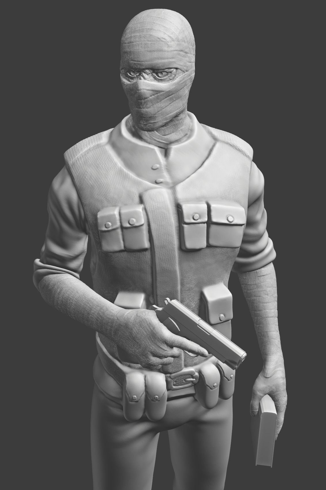 Joshua Graham Statue STL 3D print model_4