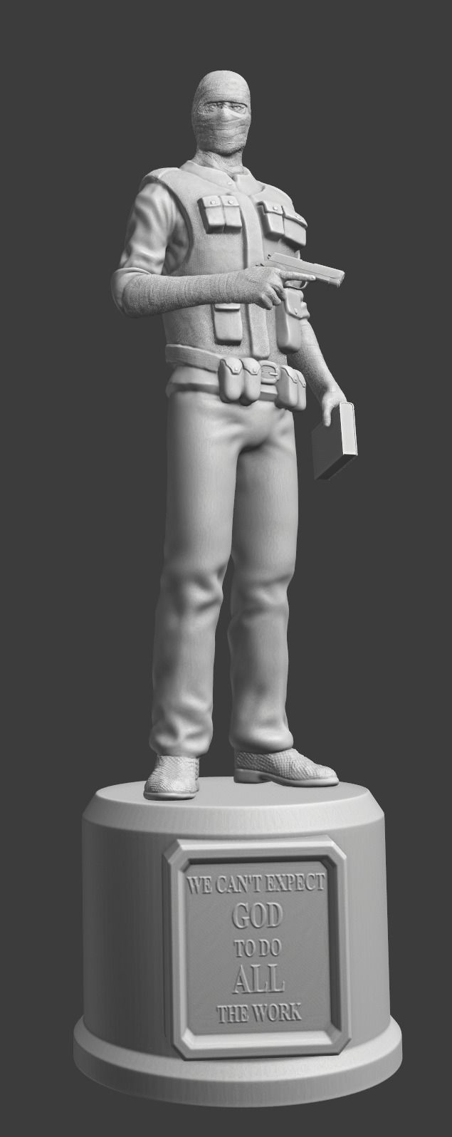Joshua Graham Statue STL 3D print model_2