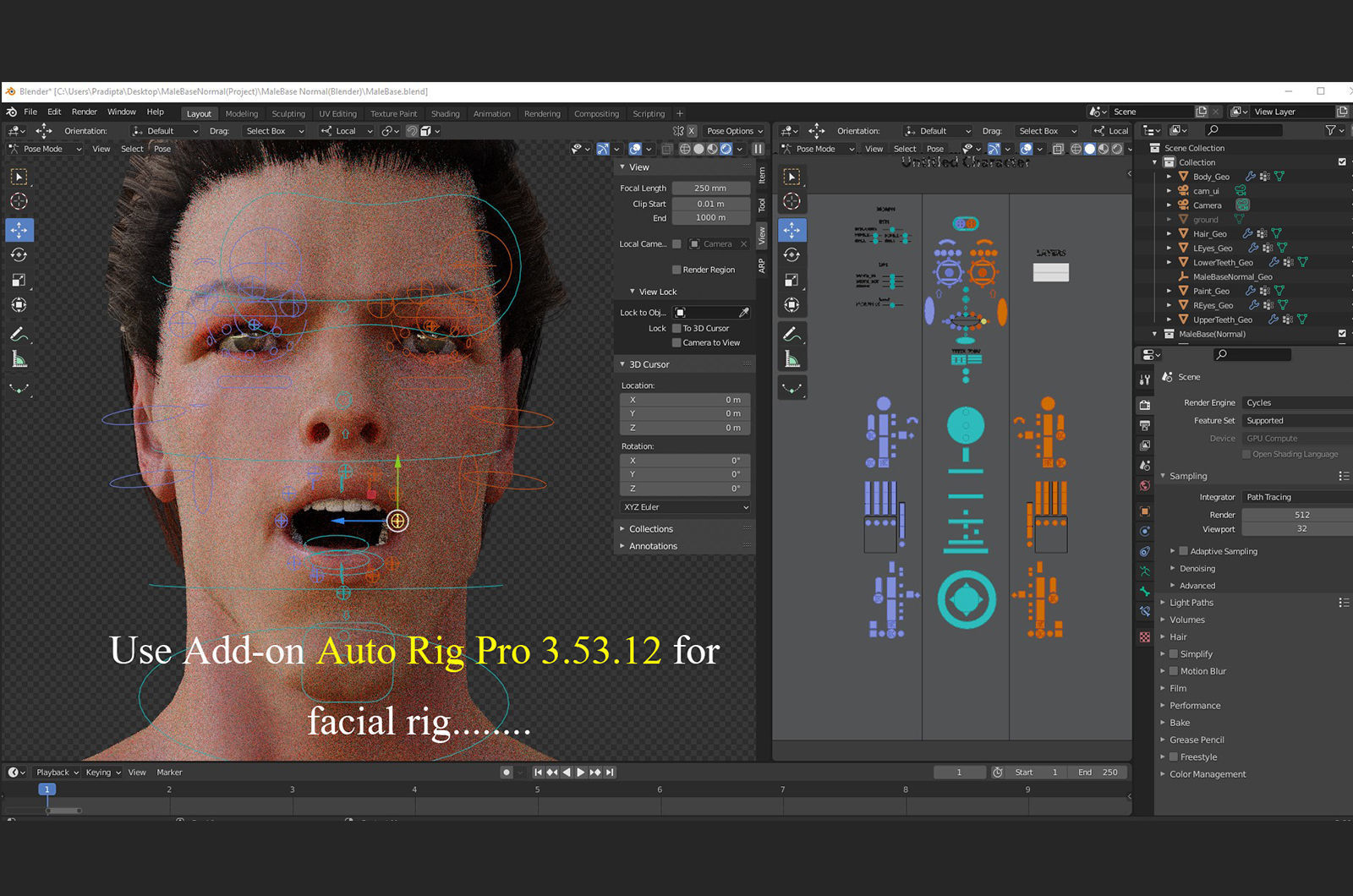 Male Base Rig Low-poly 3D model_24