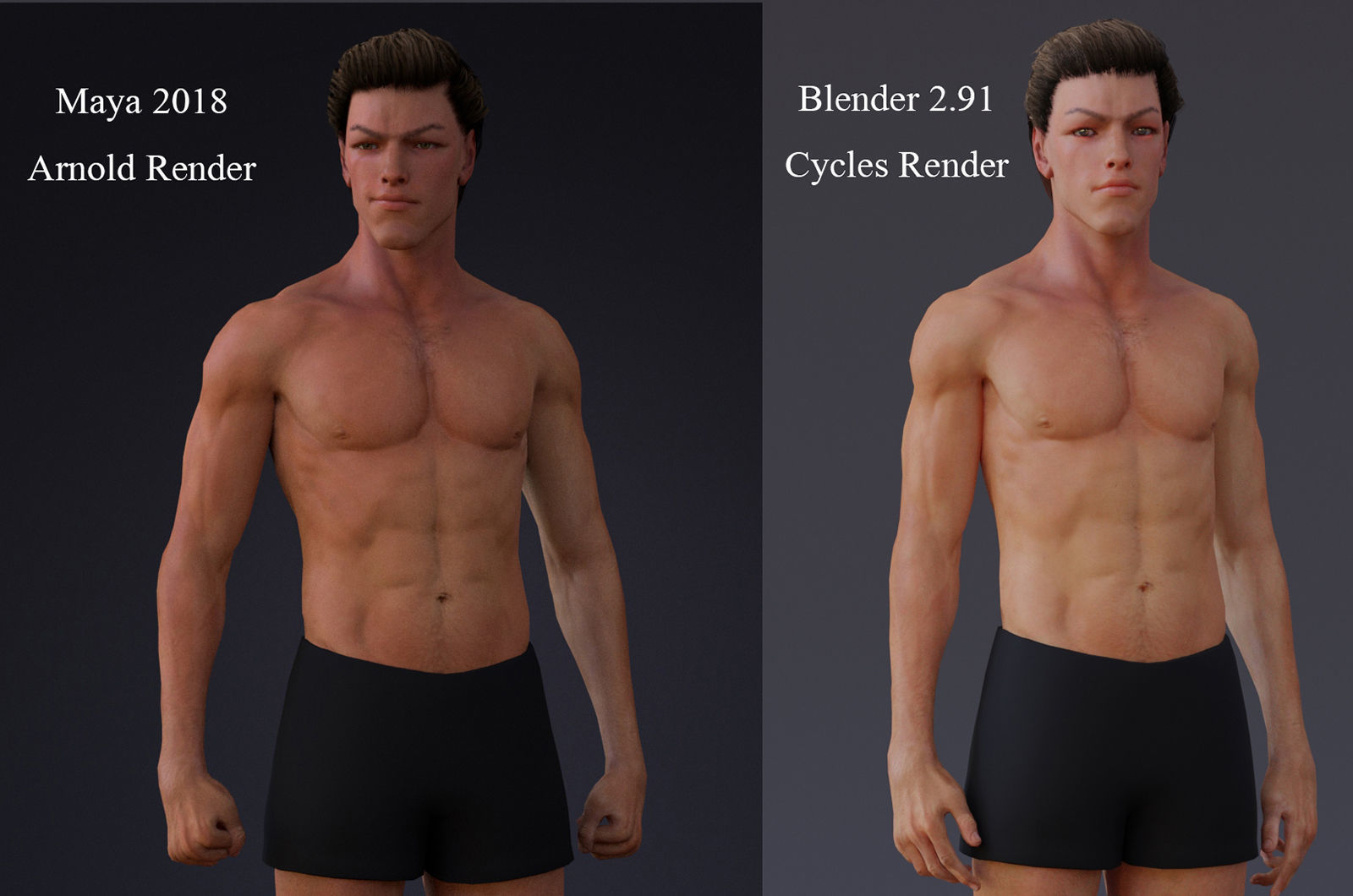 Male Base Rig Low-poly 3D model_12