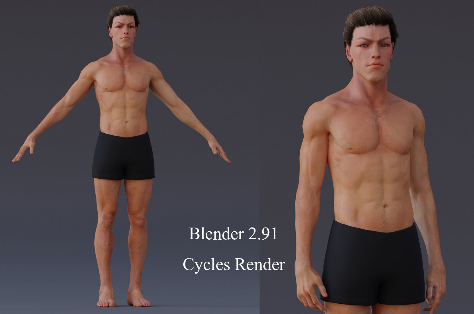 Male Base Rig Low-poly 3D model_11
