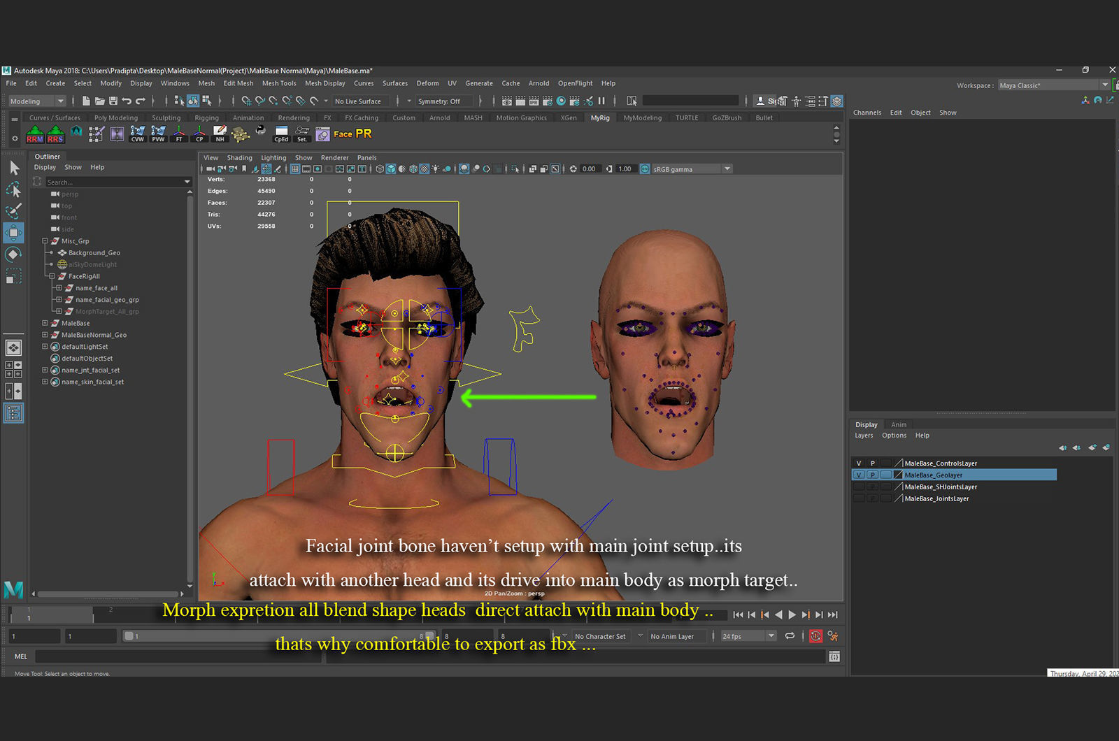 Male Base Rig Low-poly 3D model_28