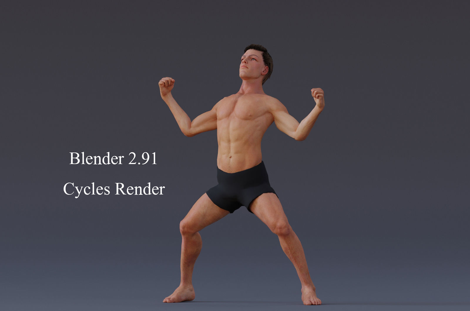 Male Base Rig Low-poly 3D model_8