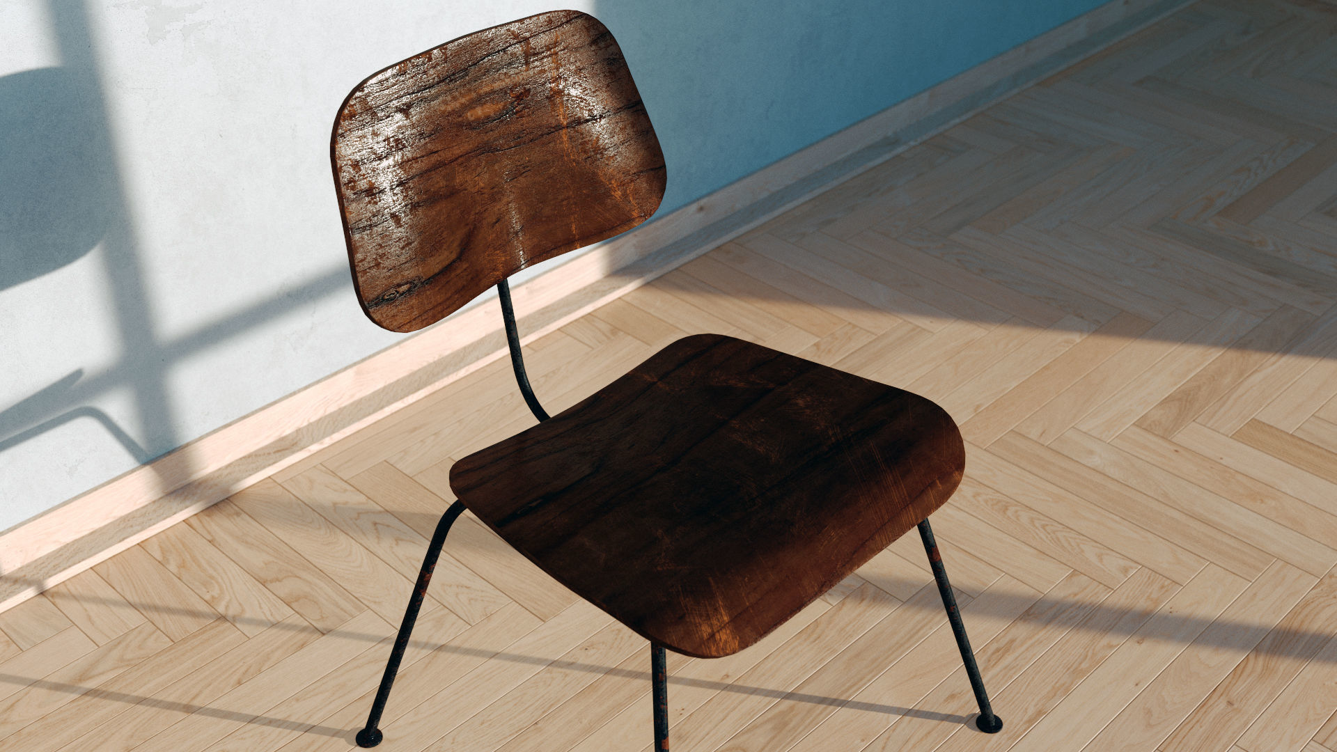 Detailed Chair Low-poly 3D model_2