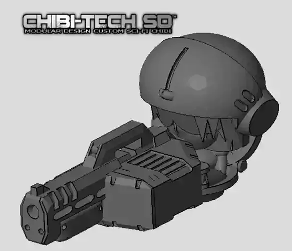 CHIBI-TECH SD - SHERI MK IV HATCH GUNNER 3D print model
