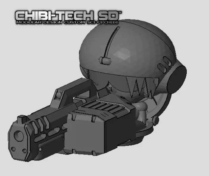 CHIBI-TECH SD - ASHLEY MK IV HATCH GUNNER 3D print model_0