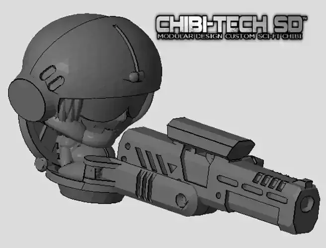 CHIBI-TECH SD -LEAH SR IV SNIPER HATCH GUNNER 3D print model