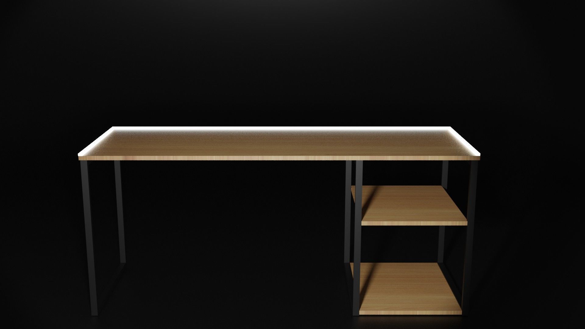 Loft table Low-poly 3D model_2