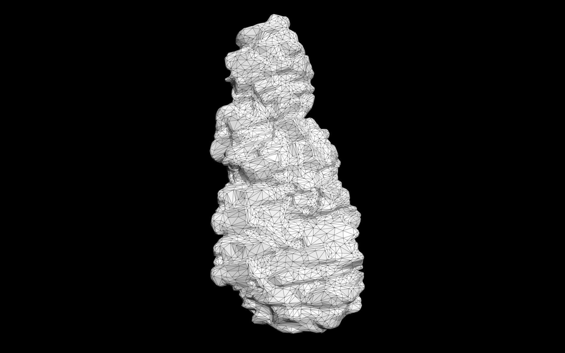 Low poly Black Cliff Modular Rock 210423 Low-poly 3D model_45