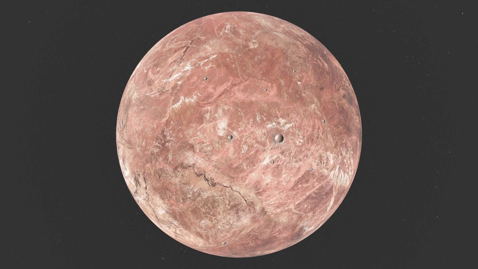 Dwarf Planet Makemake Low-poly 3D model_8