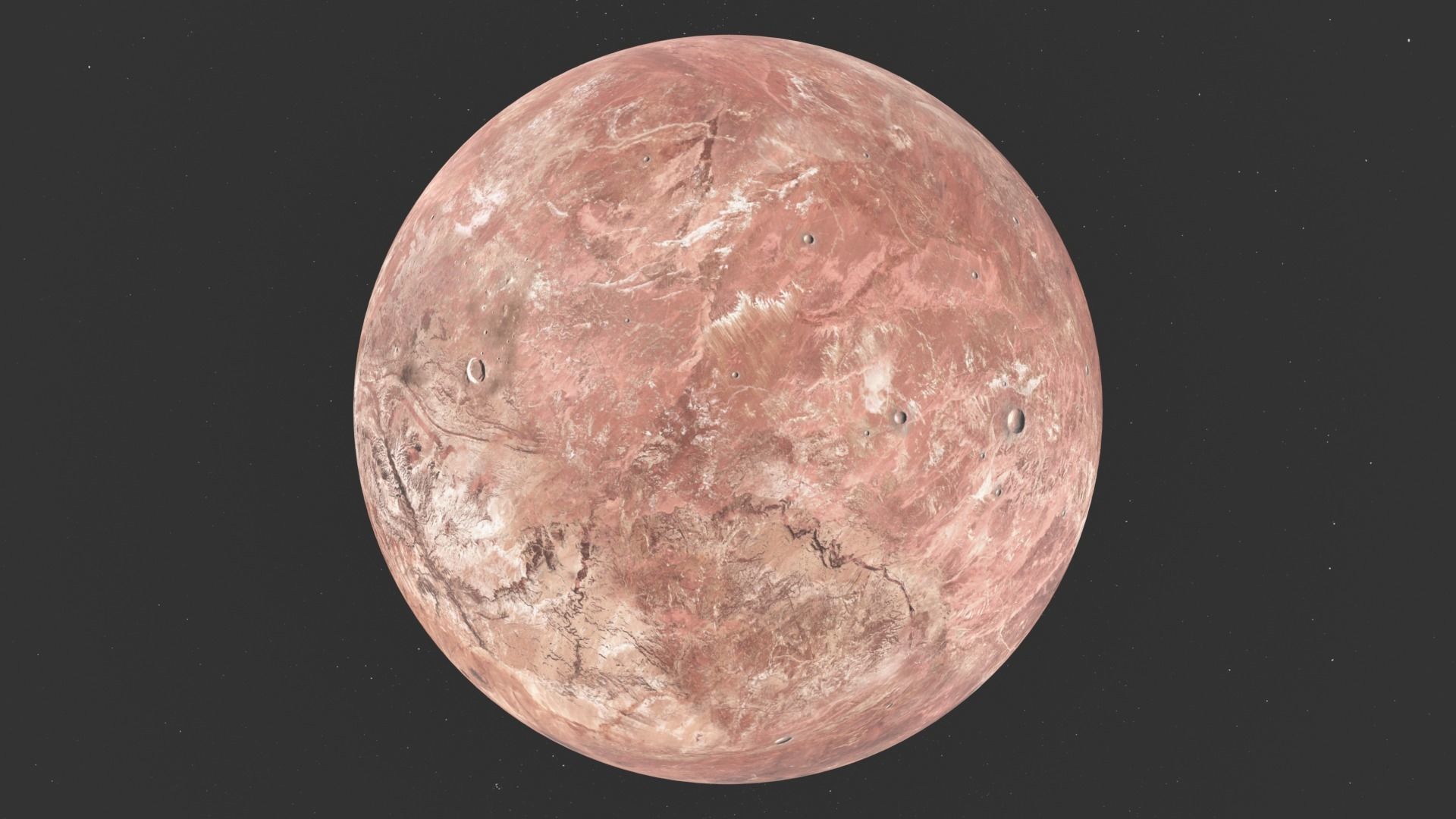 Dwarf Planet Makemake Low-poly 3D model_9