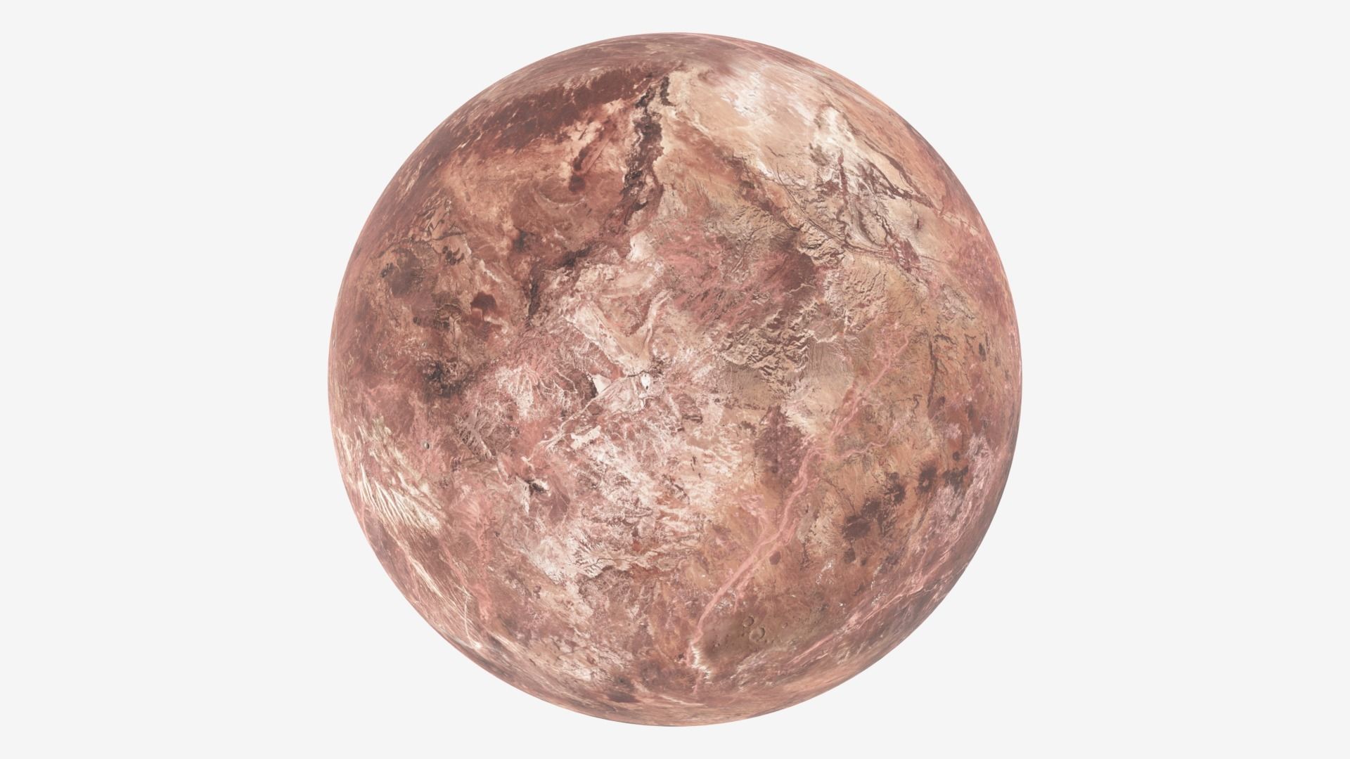 Dwarf Planet Makemake Low-poly 3D model_16