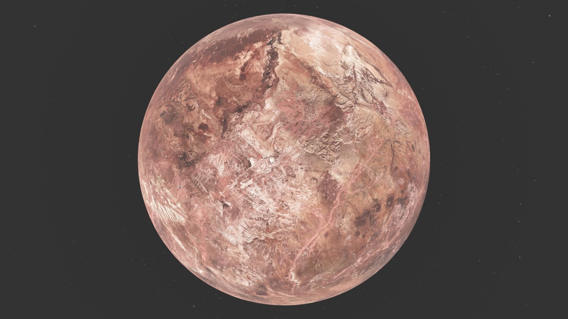 Dwarf Planet Makemake Low-poly 3D model_4