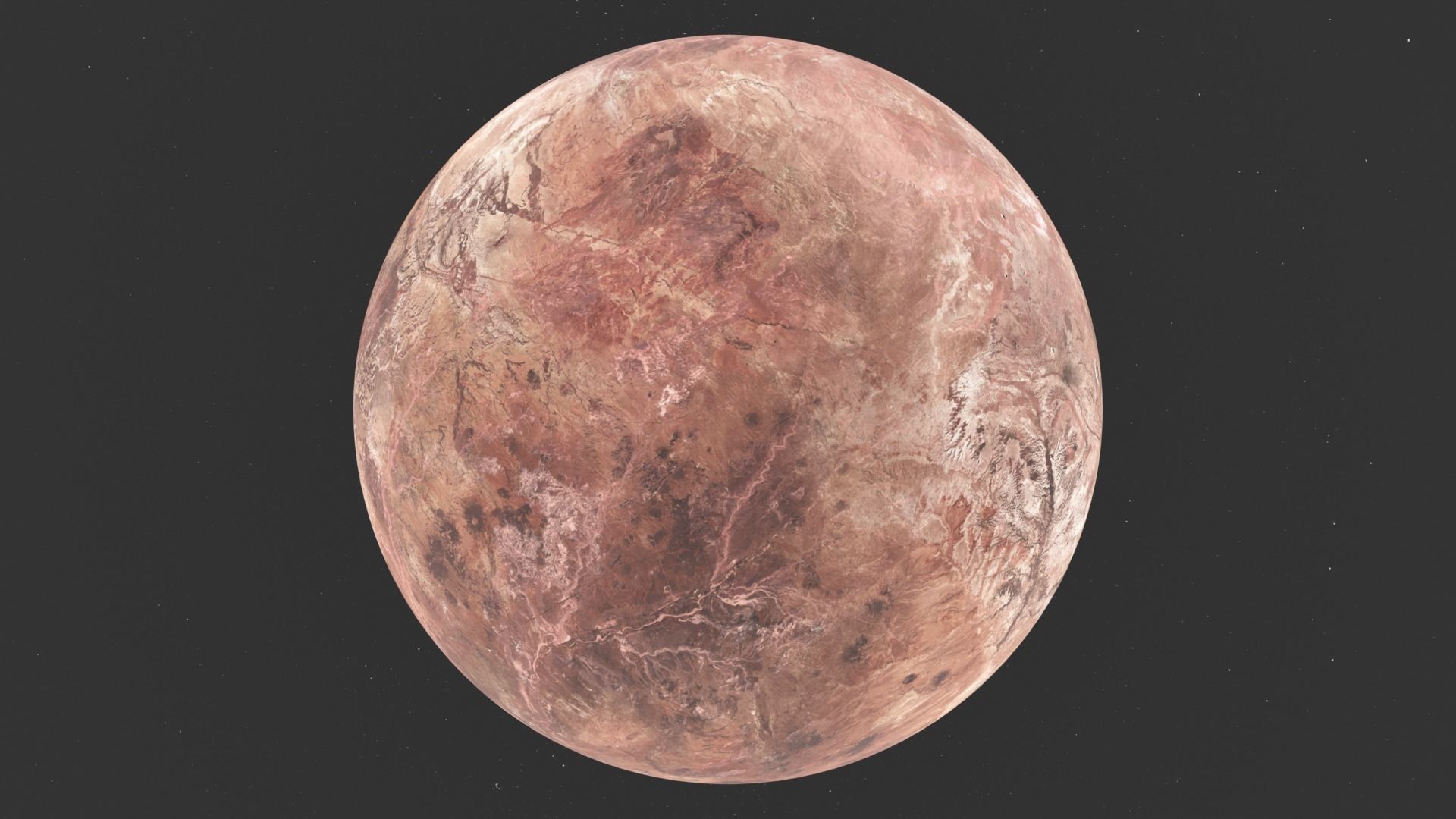 Dwarf Planet Makemake Low-poly 3D model_13