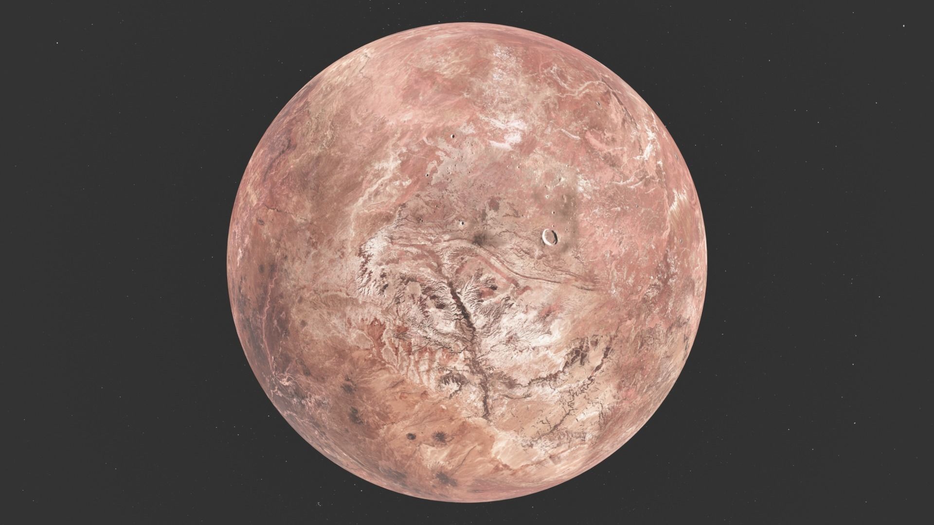 Dwarf Planet Makemake Low-poly 3D model_11