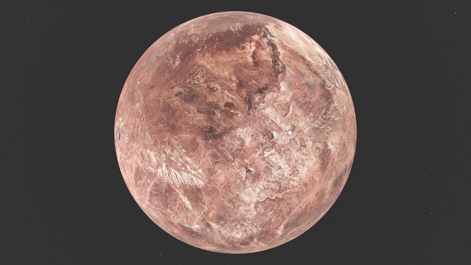 Dwarf Planet Makemake Low-poly 3D model_5