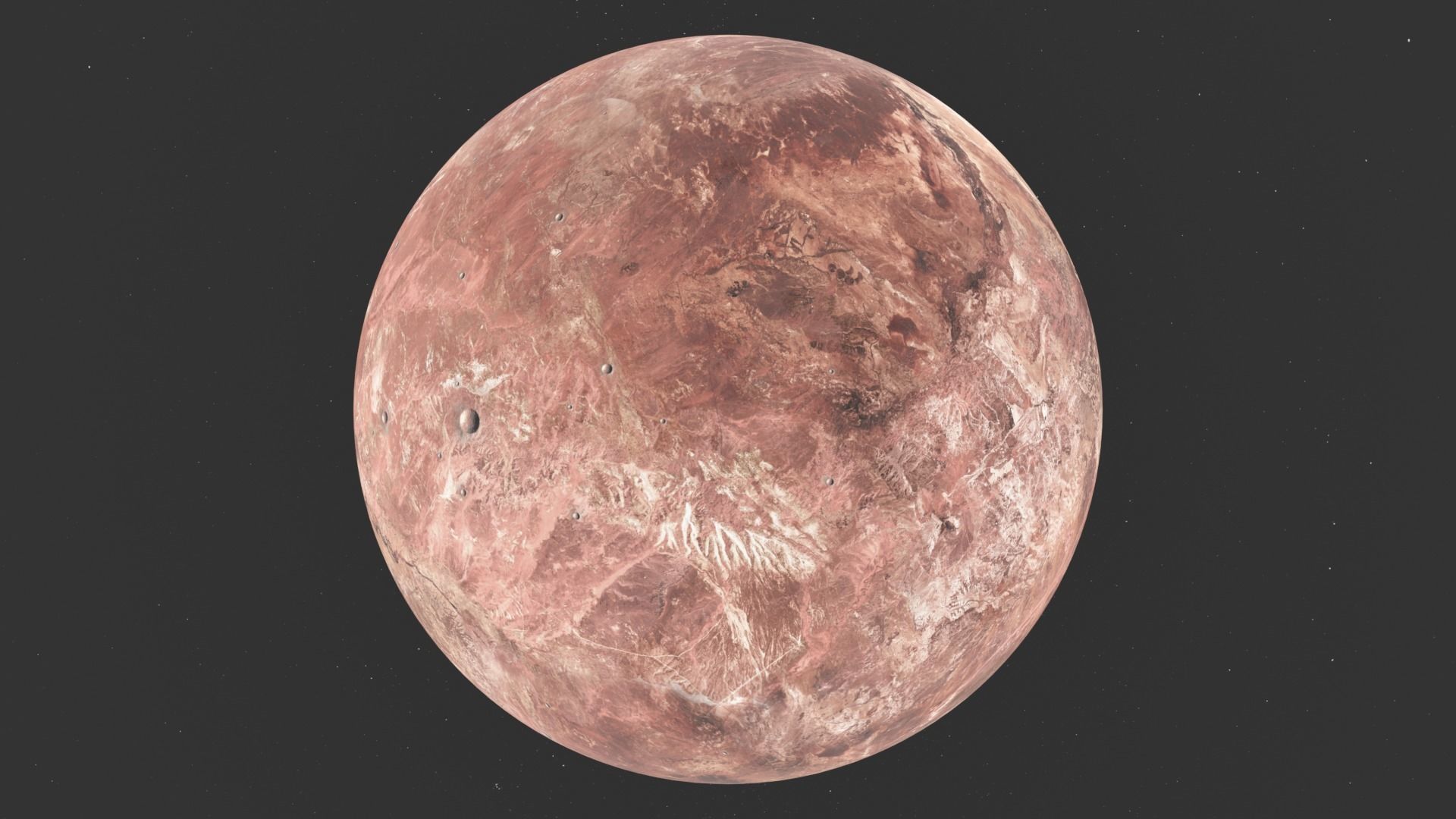 Dwarf Planet Makemake Low-poly 3D model_6