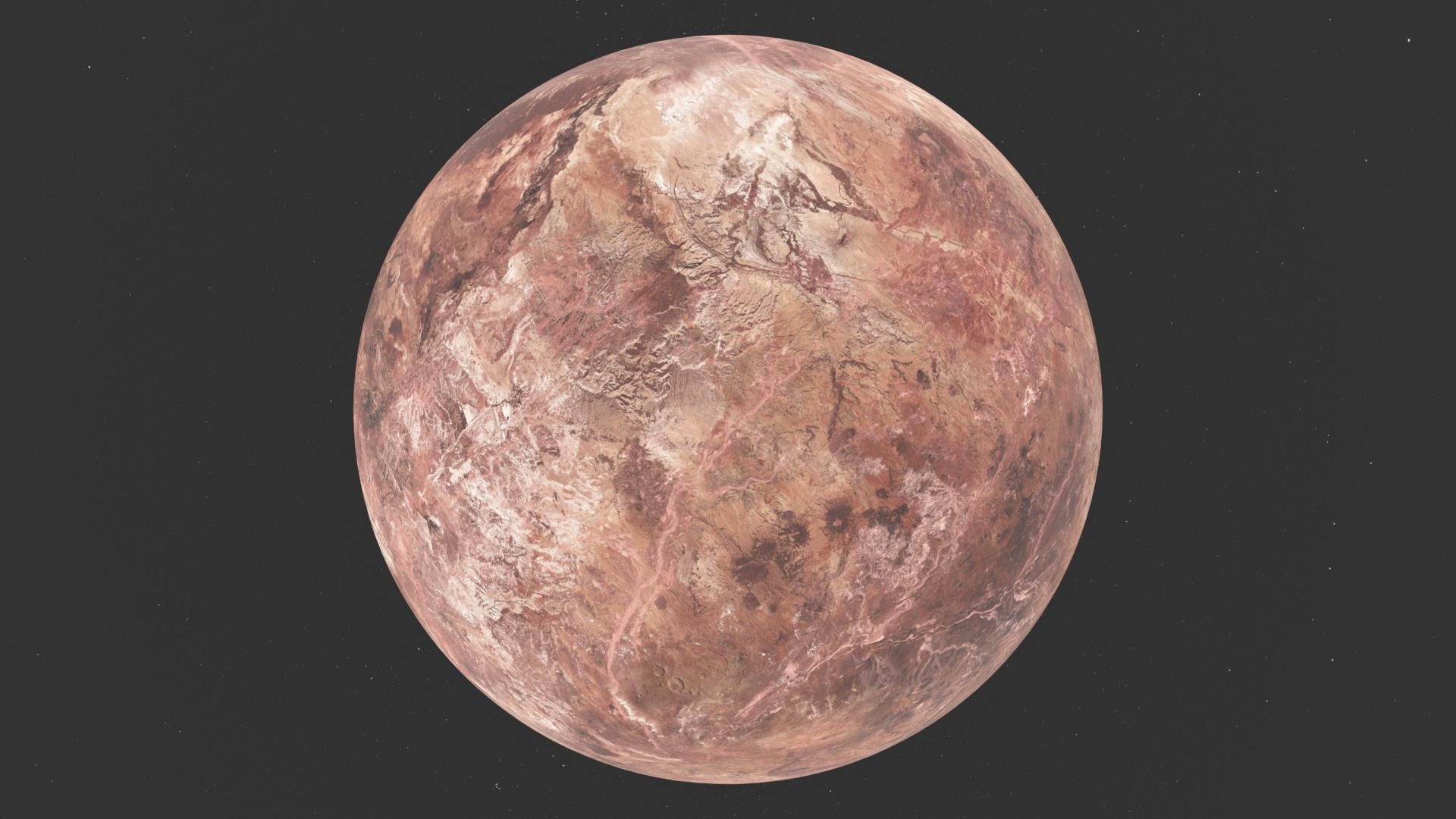 Dwarf Planet Makemake Low-poly 3D model_15