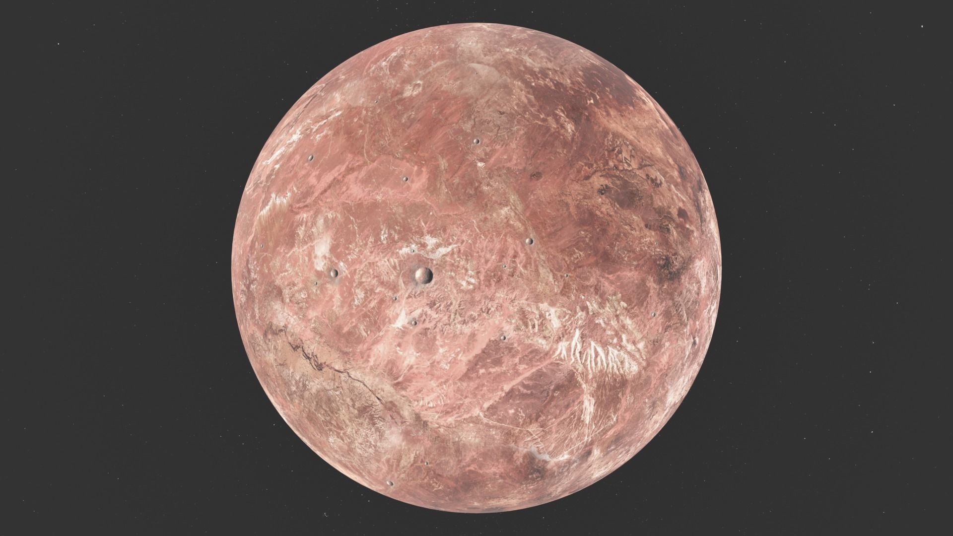 Dwarf Planet Makemake Low-poly 3D model_7