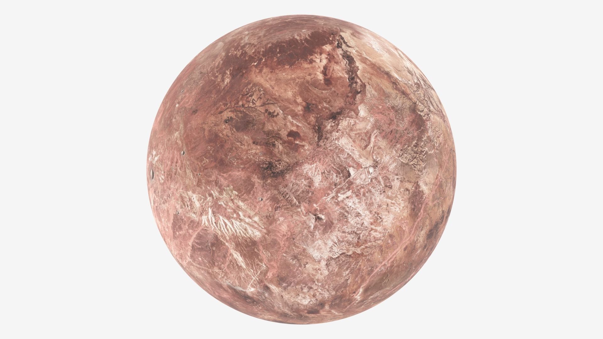 Dwarf Planet Makemake Low-poly 3D model_17