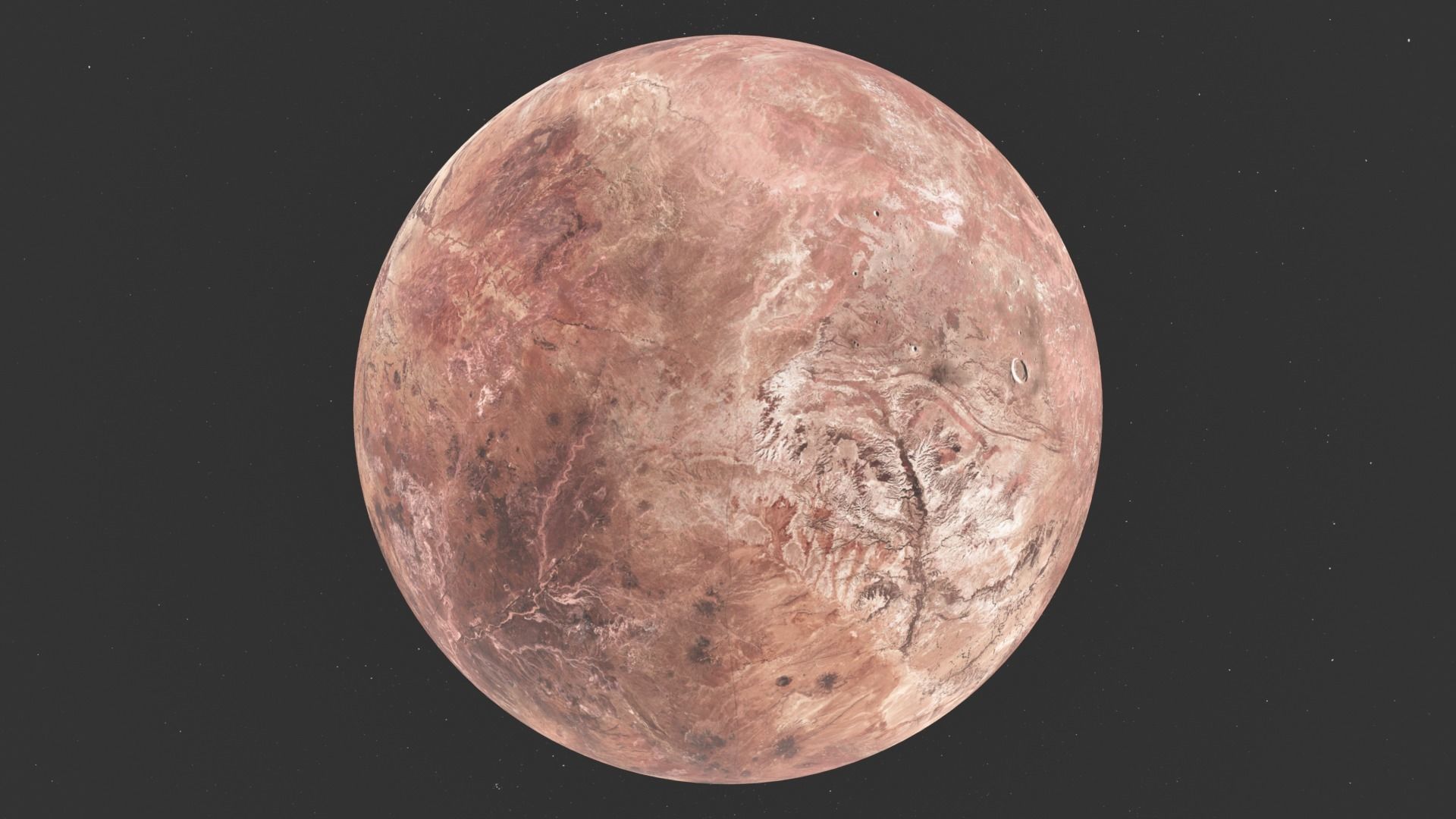 Dwarf Planet Makemake Low-poly 3D model_12