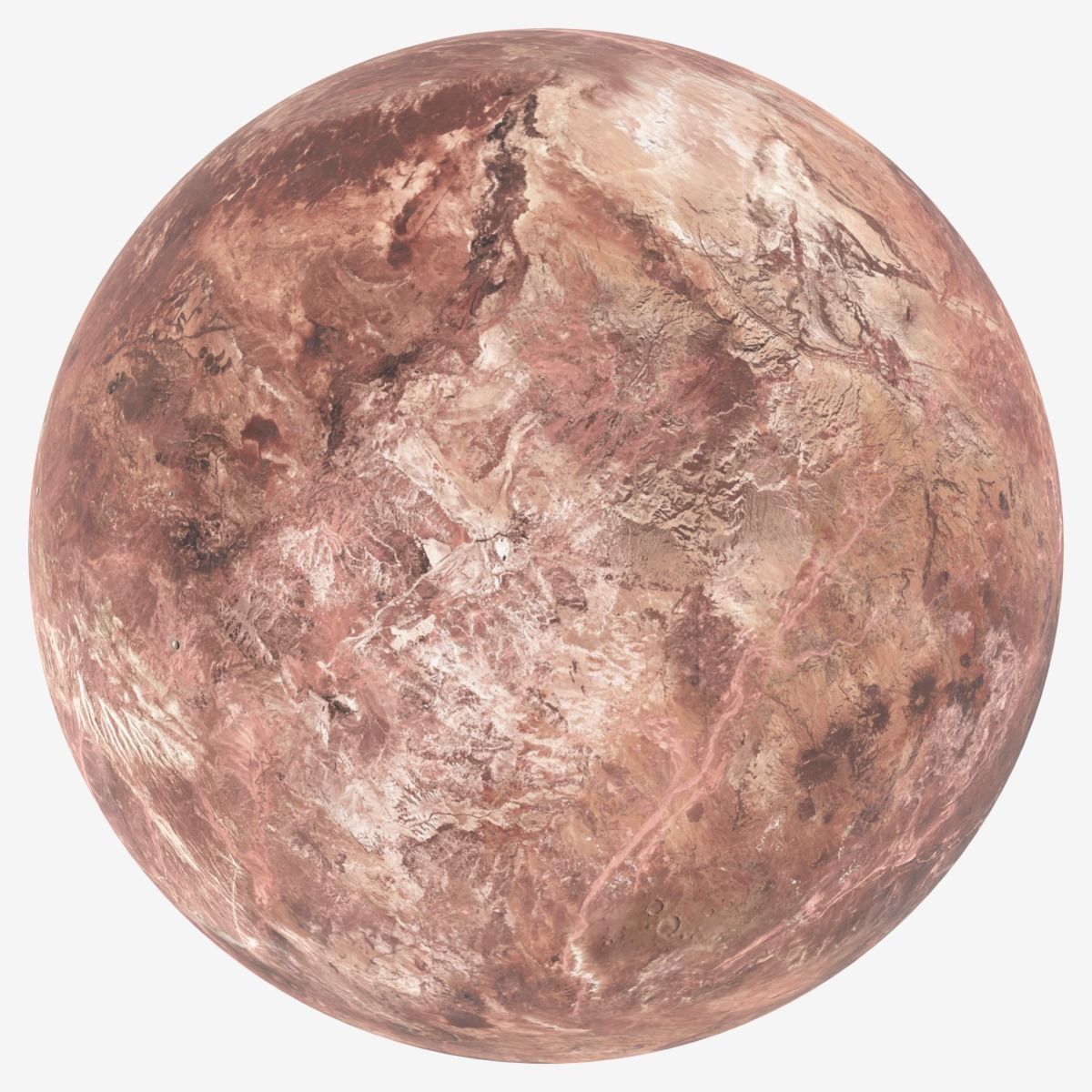 Dwarf Planet Makemake Low-poly 3D model_2