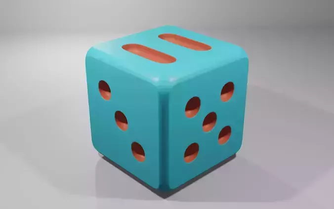 Multi color dice model 3D print model