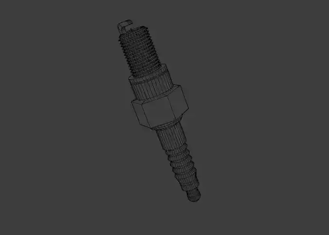 3d model sparkplug screw