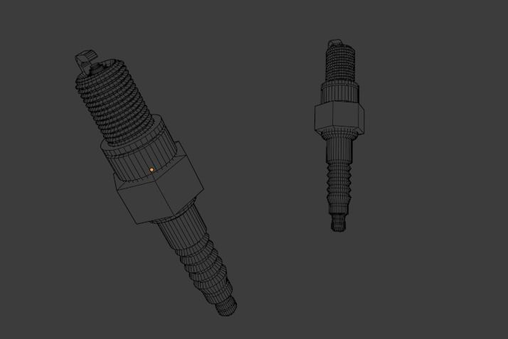 3d model sparkplug screw 3D model_5