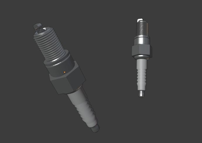 3d model sparkplug screw 3D model_4