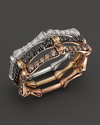 Ring - 1 rose gold with diamonds 3D print model_24