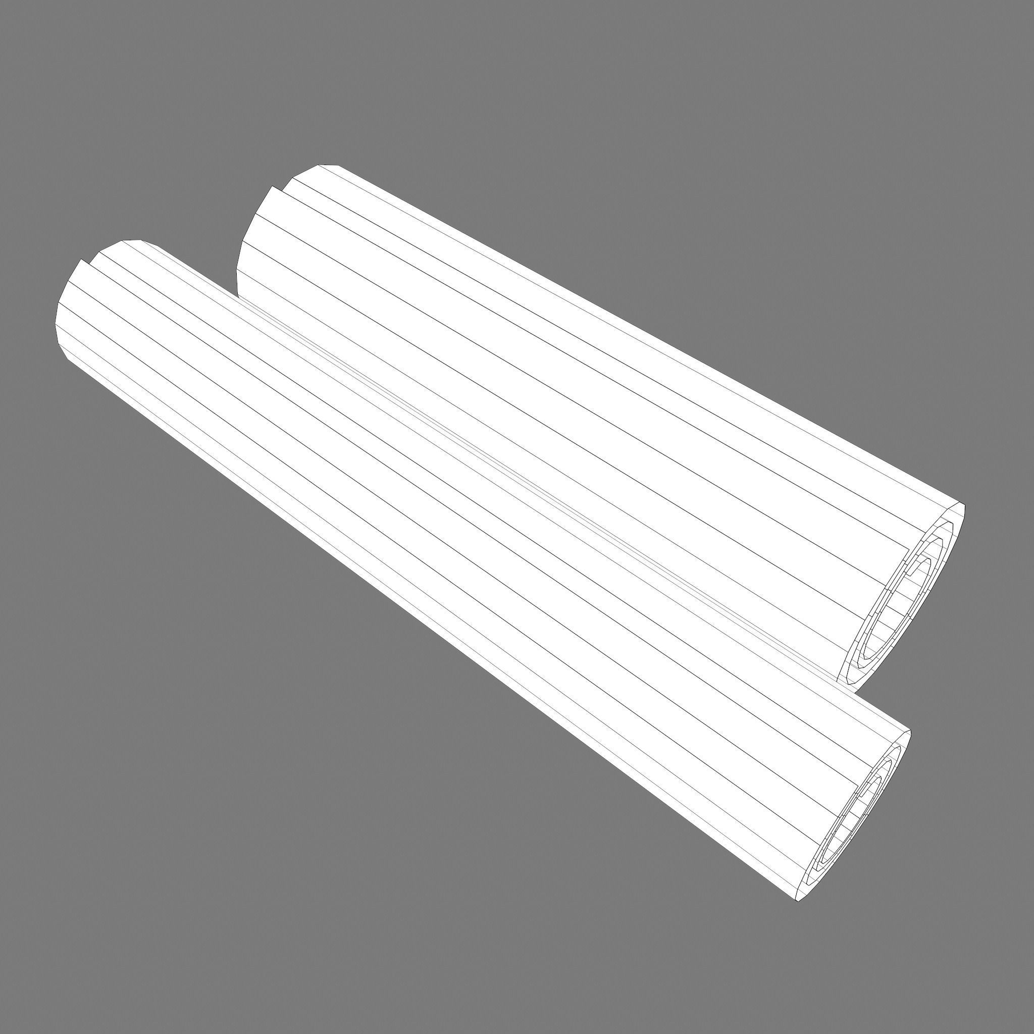 Scrolls Two Faded Low-poly 3D model_11