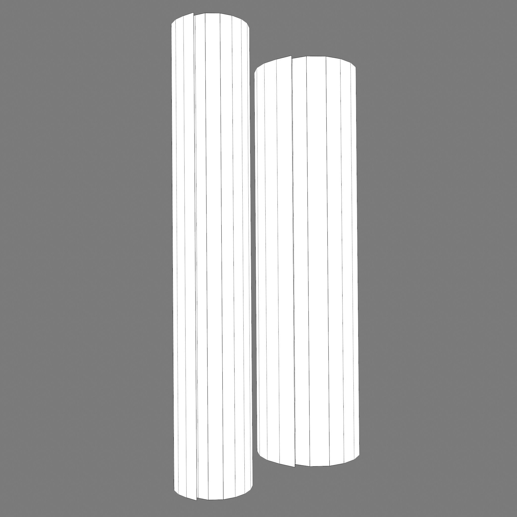 Scrolls Two Faded Low-poly 3D model_13